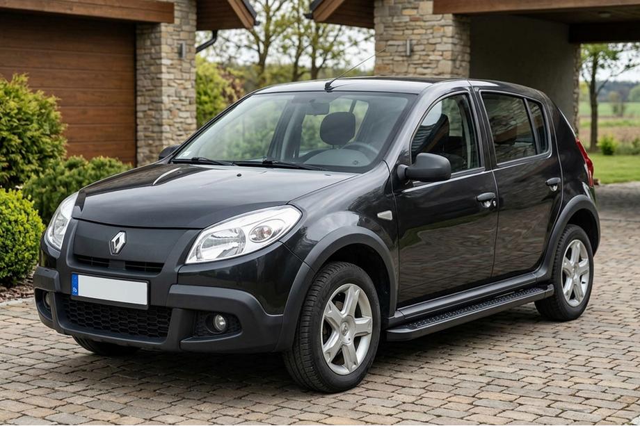 Dacia Sandero 2007–2013 Allmond Black sidetrin (2 stk., aluminium) Image