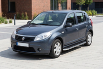 Renault Sandero 2007–2013 Maydos V1 sidetrin (2 stk., aluminium ↗ rustfrit stål) foto 1