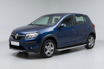 Renault Sandero 2013–2022 Maydos V1 sidetrin (2 stk., aluminium ↗ rustfrit stål) foto 1