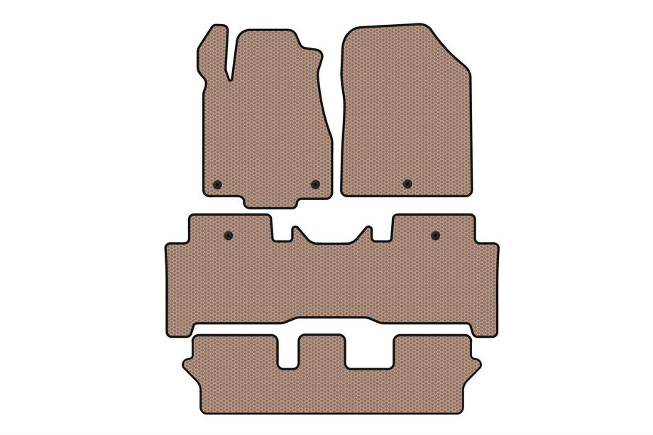 Acura MDX 2007–2013 Carsuit gummimåtter til kabine (3 rækker, beige) Image