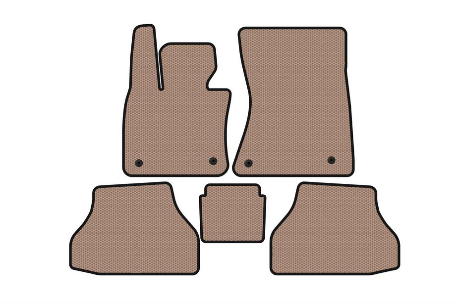 BMW X6 E71 2008–2014 Gummimåtter til kabinen Carsuit V-2 (Beige) Image