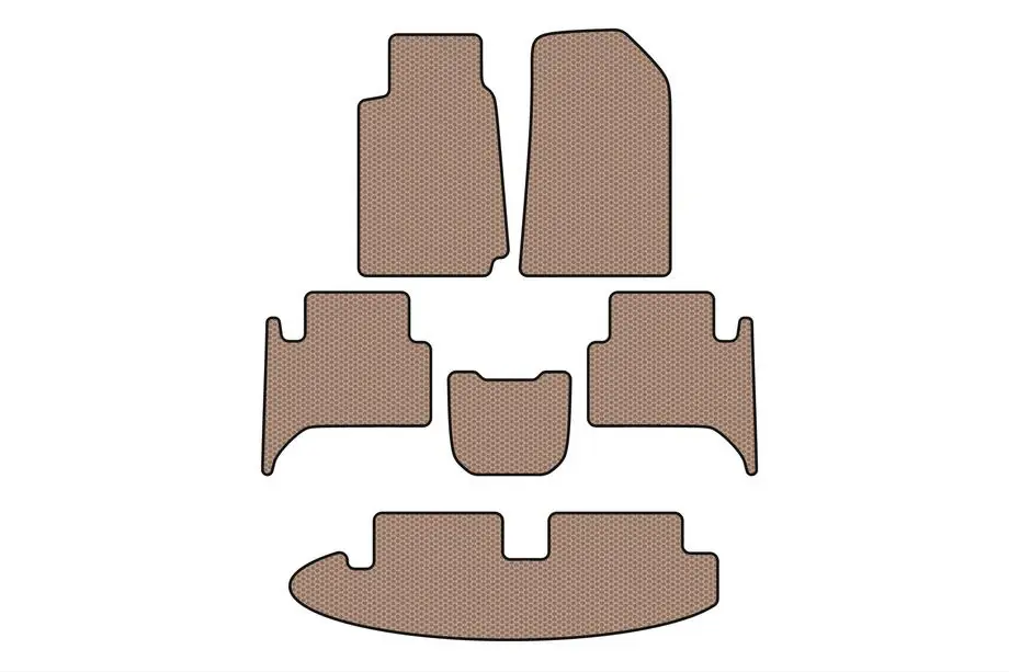 Chevrolet Trailblazer 2012–2019 Carsuit gummimåtter til kabine (3 rækker, beige) Image