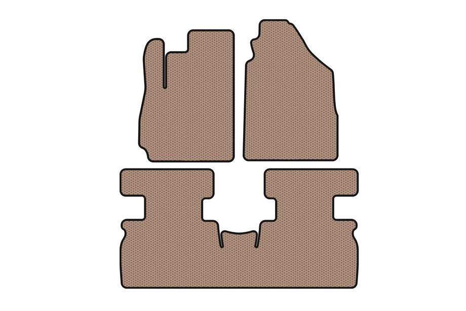 Jetour X70 2018– Gummimåtter Carsuit (2 rækker, beige) Image