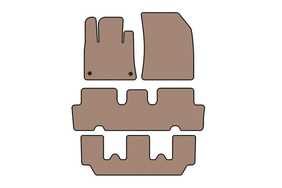 Citroen C-4 Picasso 2013–2022 Gummimåtter Carsuit V1 (3 rækker, beige) Image