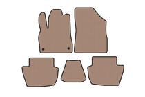 Citroen DS-5 2011–2015 Gummimåtter Carsuit (HB, Hybrid/automatgear, beige) foto 1