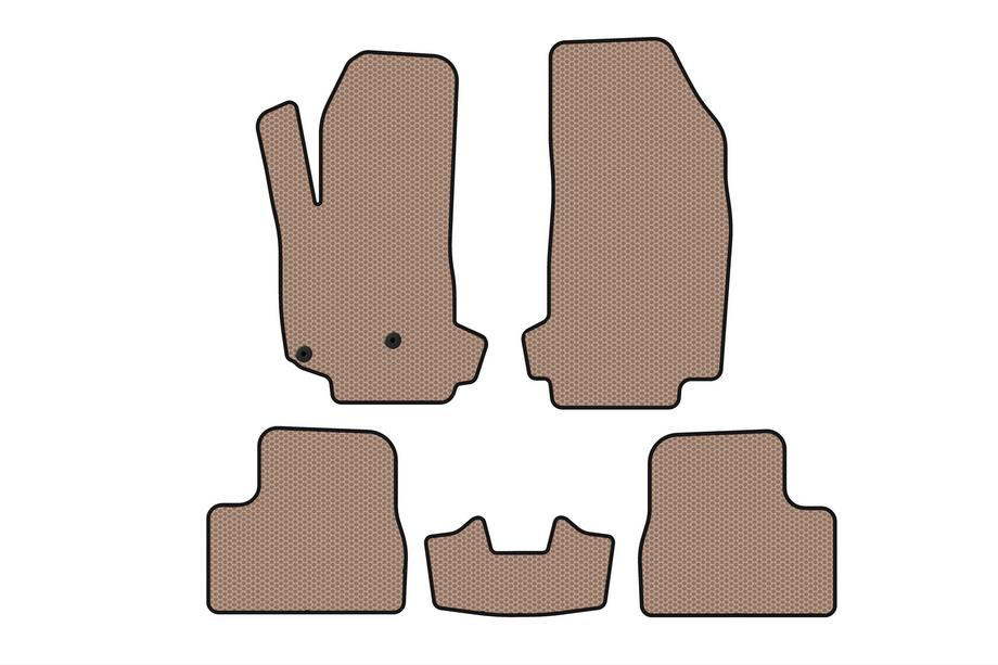 Citroen DS-3 2009–2016 Gummimåtter til kabinen Carsuit V-2 (Beige) Image