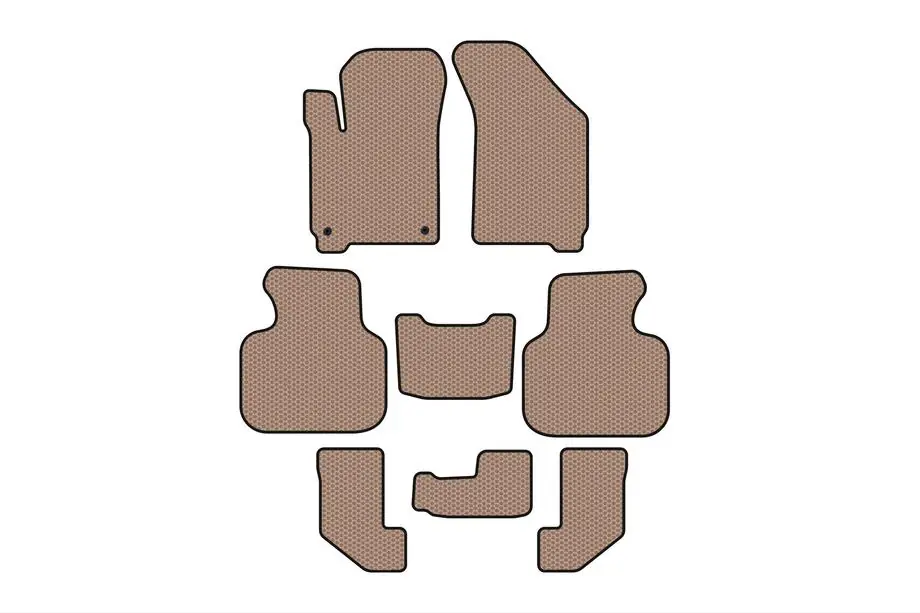 Dodge Journey 2008–2020 Gummimåtter Carsuit (2008-2011, 3 rækker, beige) Image