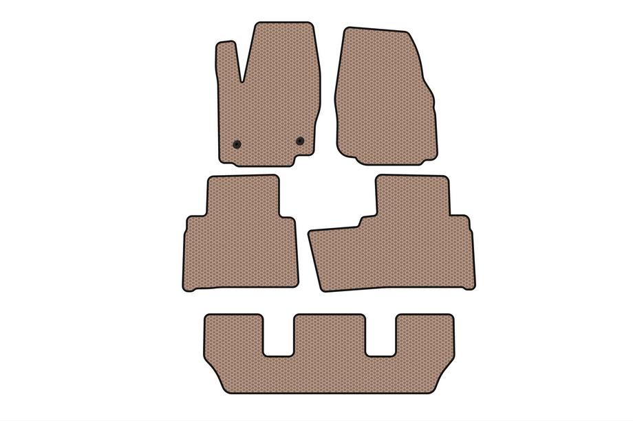 Ford Galaxy 2007–2015 Carsuit gummimåtter til kabine (3 rækker, beige) Image