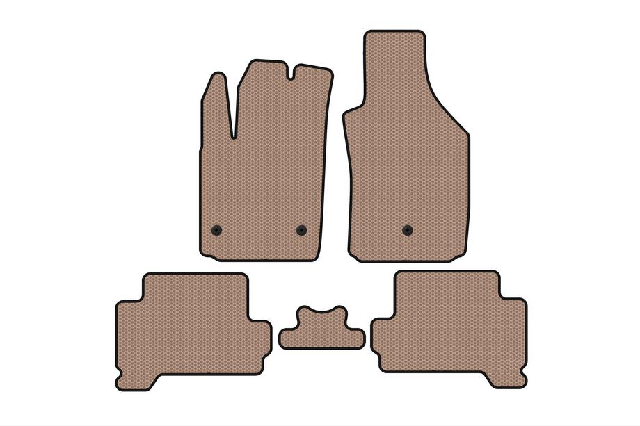 Fiat 500/500L 2013–2022 Gummimåtter Carsuit (til 500, Electric, beige) Image