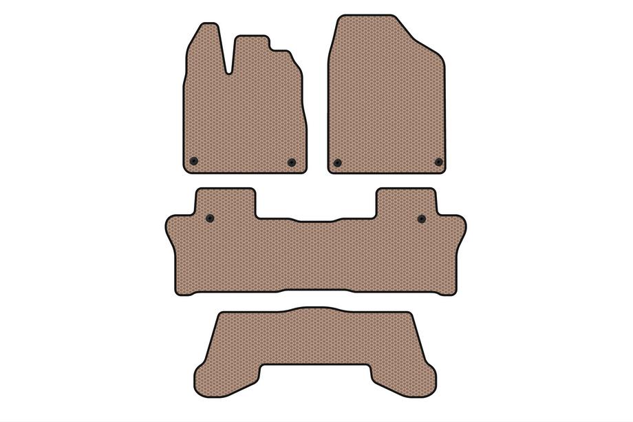 Honda Pilot 2015–2022 Carsuit gummimåtter til kabine (3 rækker, beige) Image