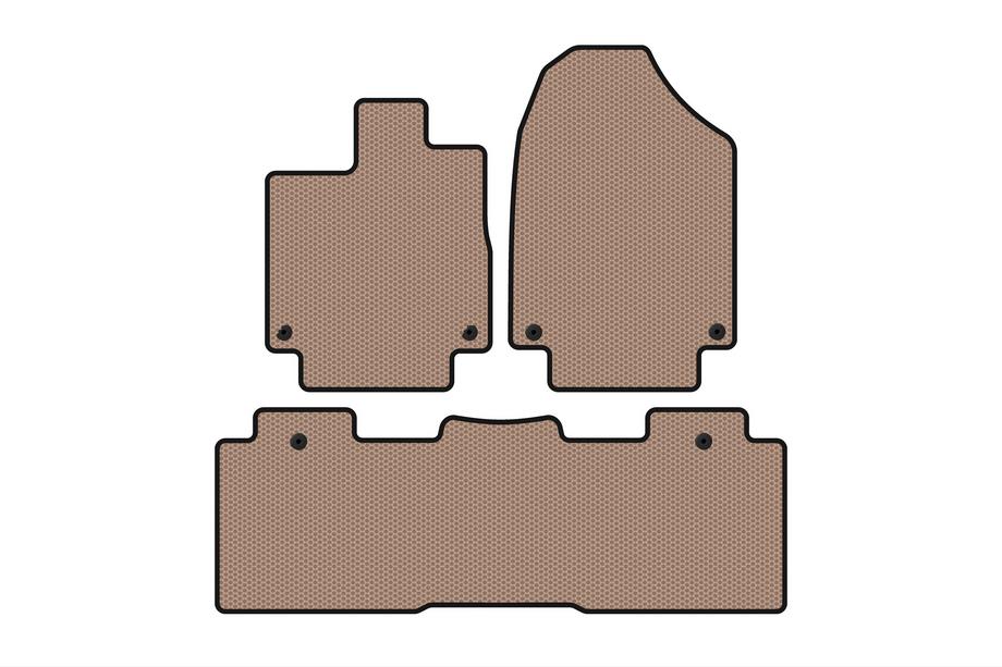 Honda Odyssey 2017– Gummimåtter Carsuit (2 rækker, beige) Image