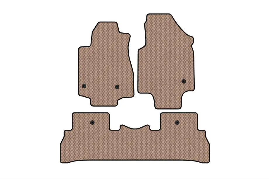 Honda Pilot 2008–2015 Gummimåtter Carsuit (2008-2012, 7-personers, beige) Image