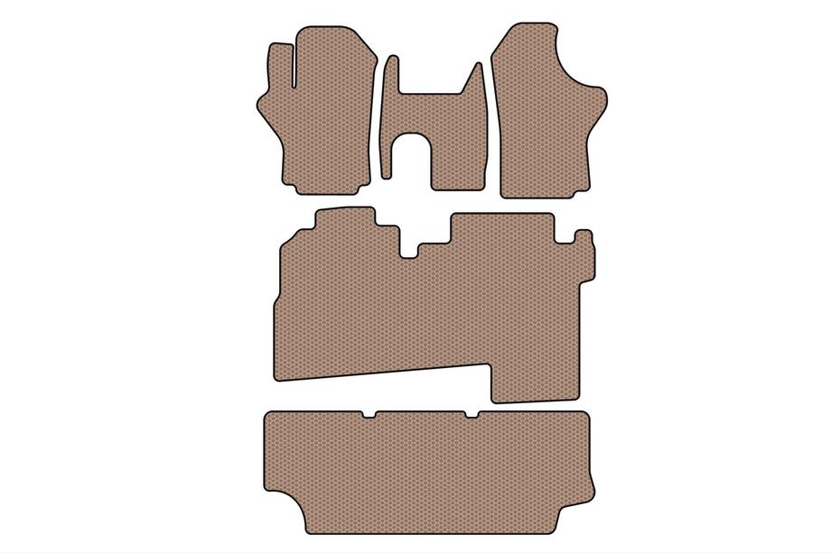 Hyundai H200, H1, Starex 1998–2007 Gummimåtter Carsuit (2004-2007, 3 rækker, 8-personers, beige) Foto 1