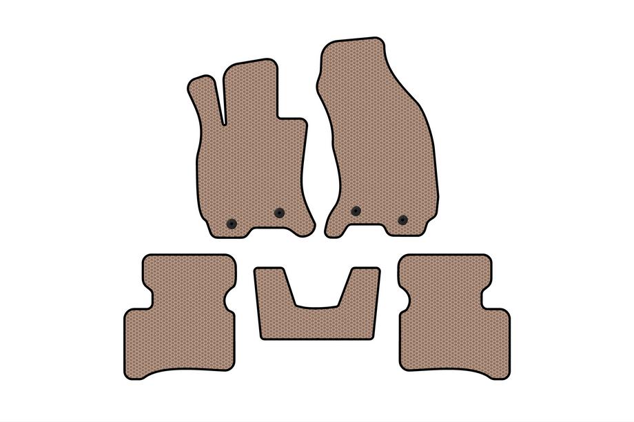 Jaguar X-Type 2001–2009 Gummimåtter Carsuit (SD, gulvmonteret speederpedal, beige) Image