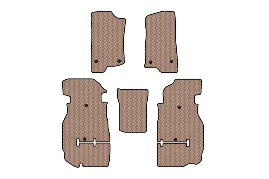 Jeep Wrangler 2018– Carsuit gummimåtter (Rubicon Unlimited/5-dørs, beige) Image