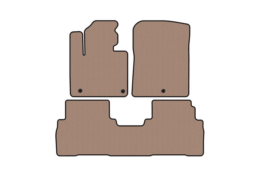 Kia Sorento III UM 2014–2020 Gummimåtter Carsuit (7-personers, beige) Image
