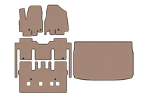 Kia Sedona 2014–2020 Carsuit gummimåtter til kabine (komplet sæt, 8-personers, beige) foto 1