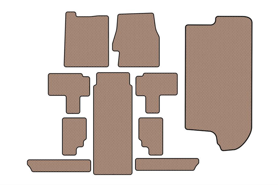 Kia Carnival 2002–2013 Gummimåtter Carsuit (komplet kabinesæt, beige) Image