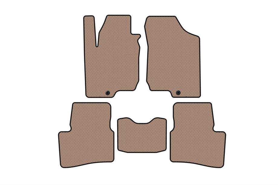 Kia Ceed 2007–2012 Gummimåtter Carsuit (HB, 3-dørs, beige) Image