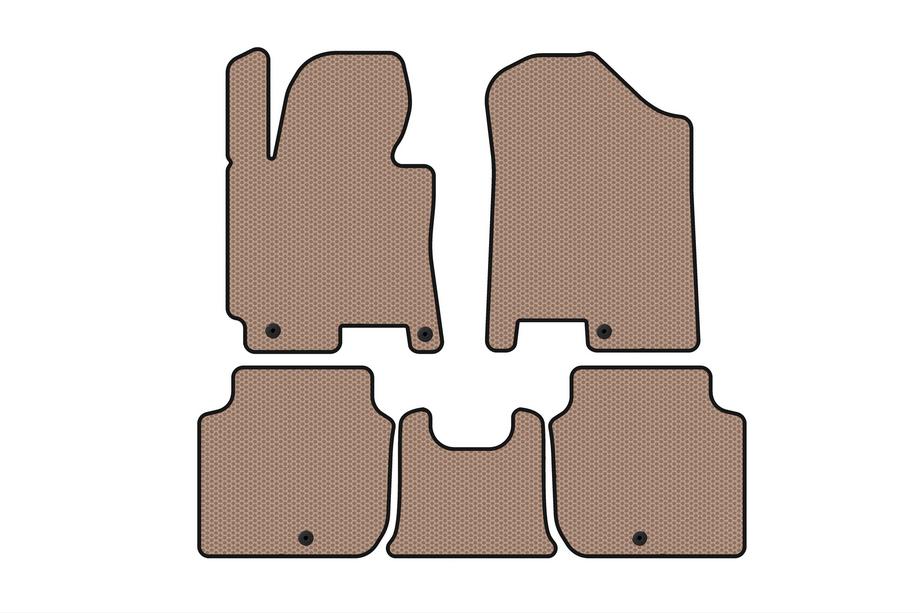 Kia Forte 2008–2024 Gummimåtter til kabinen Carsuit (2012-2016, beige) Image