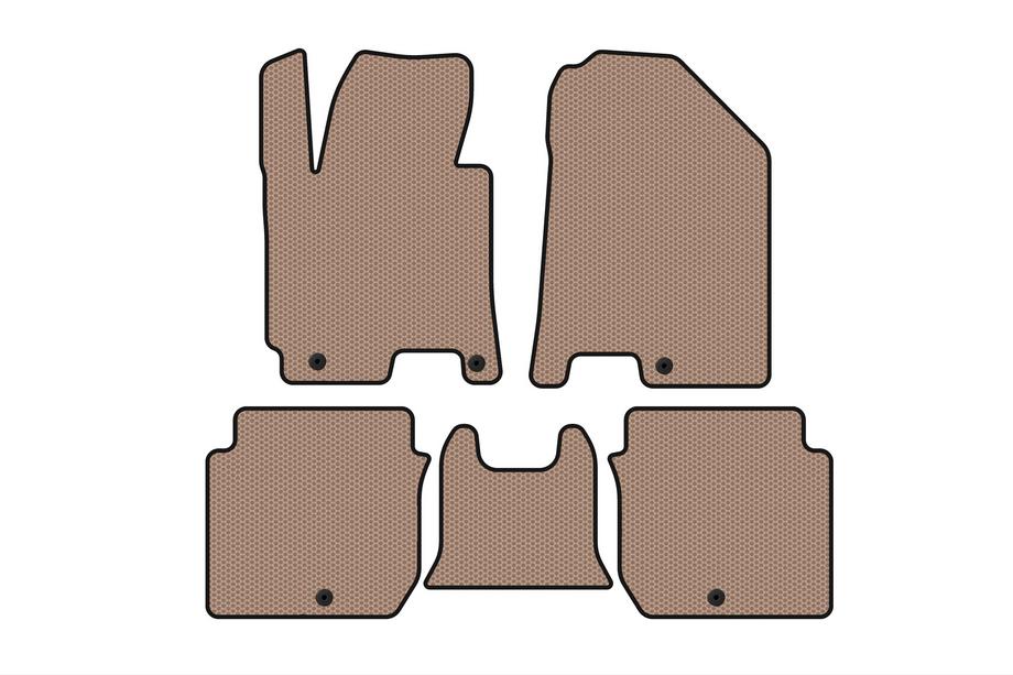 Kia Forte 2008–2024 Gummimåtter Carsuit (2016-2018, beige) Image