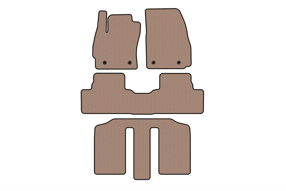 Mazda 5 2010–2018 Carsuit gummimåtter til kabine (3 rækker, beige) Image