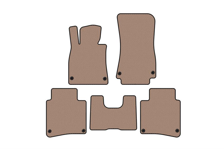 Mercedes S-klasse W222 2013–2022 Gummimåtter Carsuit (2017-2020, SD, lang akselafstand, beige) Image