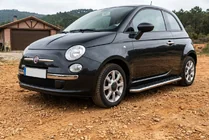 Fiat 500/500L 2013–2022 Maydos V1 sidetrin (2 stk., aluminium ↗ rustfrit stål) foto 1