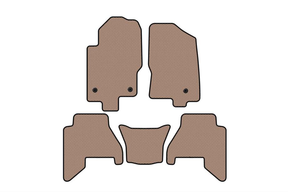 Nissan Pathfinder R51 2005–2014 Gummimåtter Carsuit V2 (2 rækker, beige, 2010-2014) Image