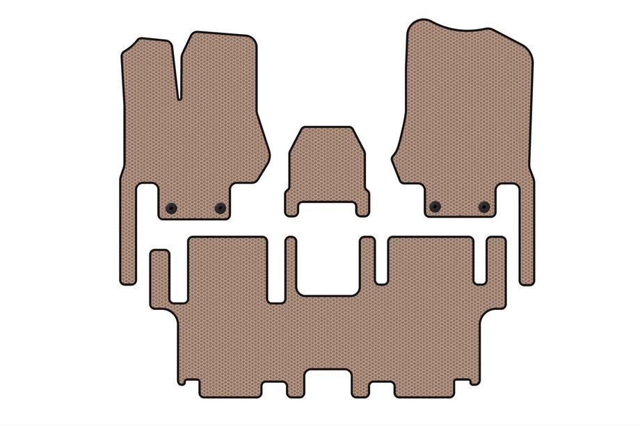 Nissan Quest 2011–2017 Gummimåtter Carsuit (2 rækker, 7-personers, beige) Foto 1