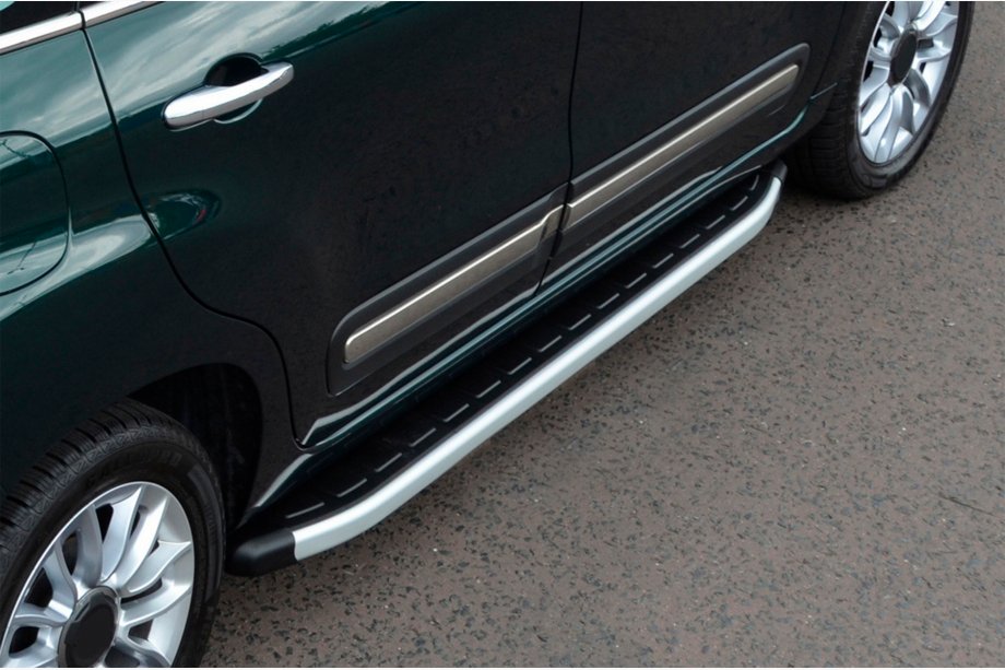 Fiat 500/500L 2013–2022 Sidetrin Fullmond (2 stk., aluminium) Image