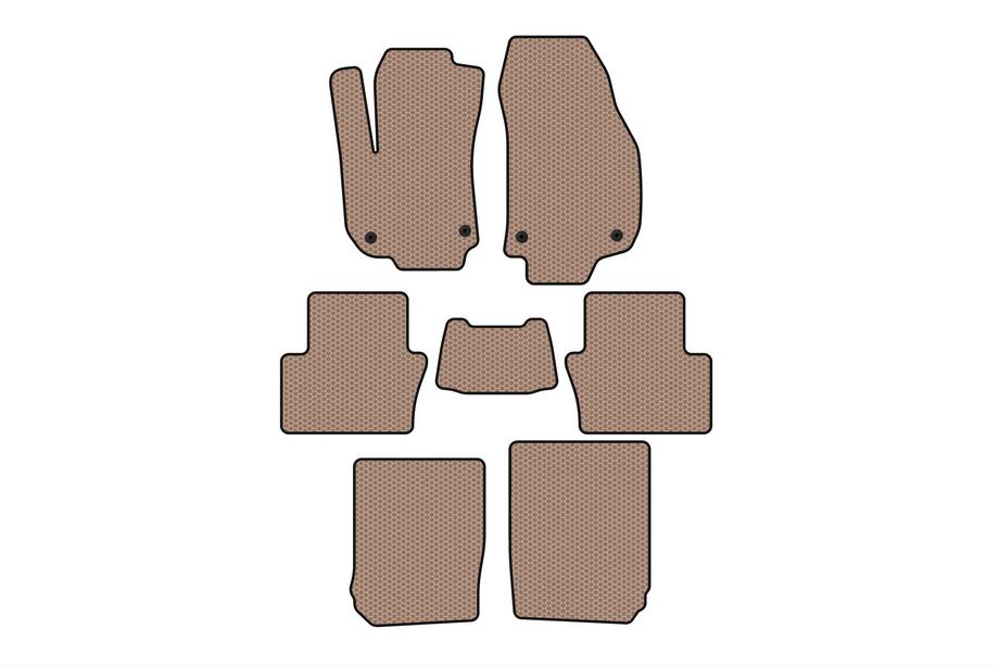 Opel Zafira B 2005–2011 Carsuit gummimåtter til kabine (3 rækker, beige) Image