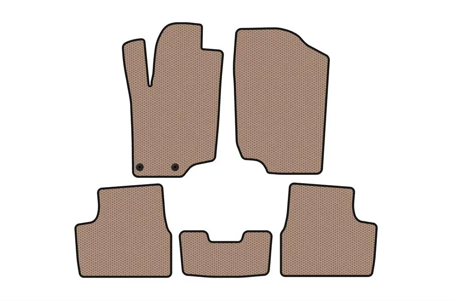 Peugeot 207 2006–2014 Gummimåtter Carsuit (HB, 5-dørs, beige) Image