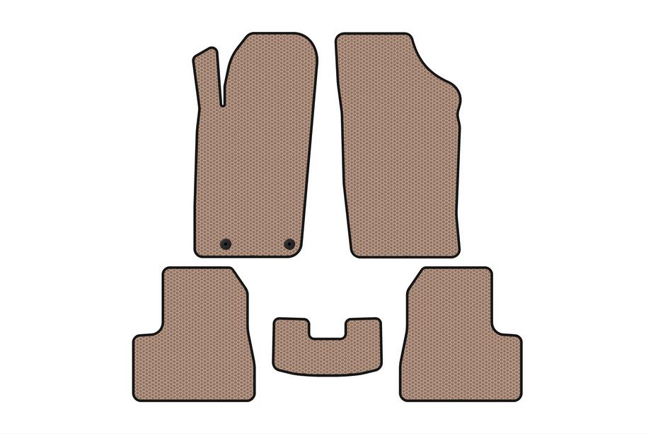 Peugeot 206 1998–2024 Gummimåtter til kabinen Carsuit (2009-2013, Beige) Image