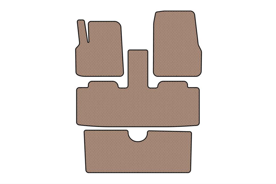 Renault Espace 2002–2014 Gummimåtter Carsuit (3 rækker, 7-personers, beige) Foto 1
