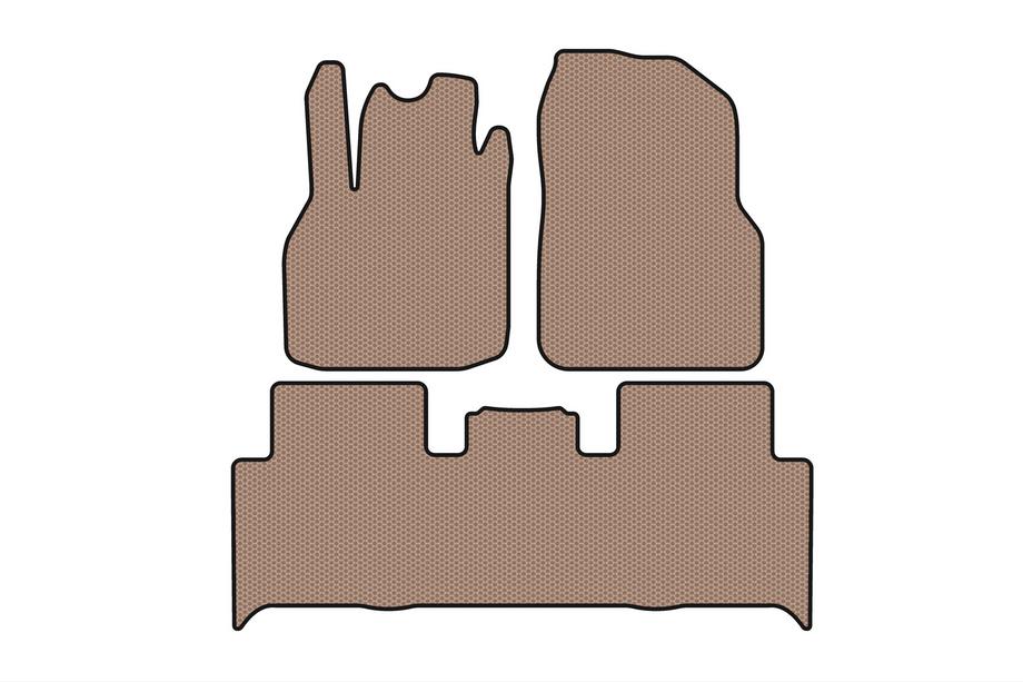 Renault Scenic/Grand 2003–2009 Gummimåtter Carsuit (2 rækker, beige) Image