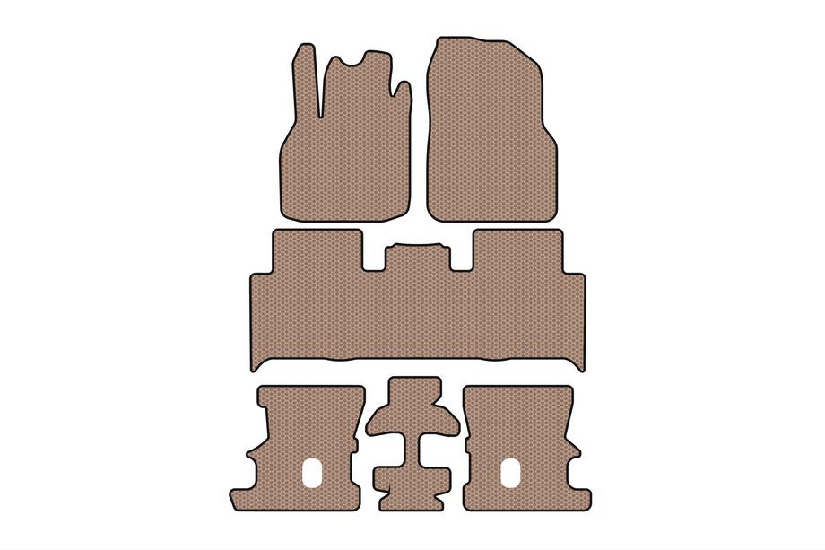 Renault Scenic/Grand 2003–2009 Carsuit gummimåtter til kabine (3 rækker, beige) Image