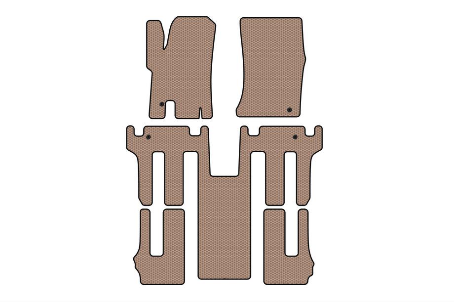 Ssang Yong Rodius Gummimåtter Carsuit 2004-2008 (3 rækker, beige) Image