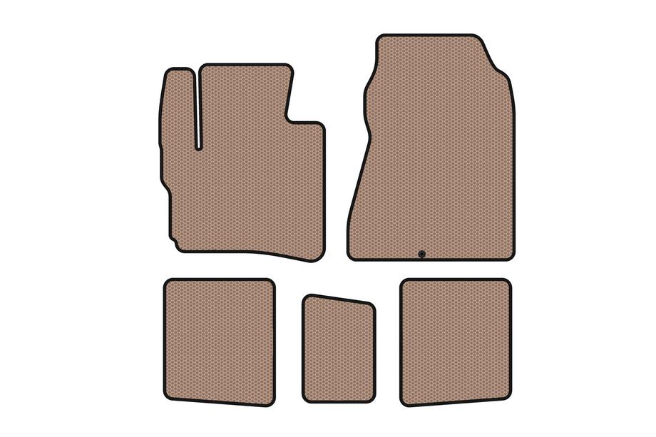 Toyota IQ 2008–2015 Gummimåtter Carsuit (HB, beige) Foto 1