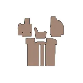 Gummimåtter Carsuit (2 rækker, 6-personers, beige)