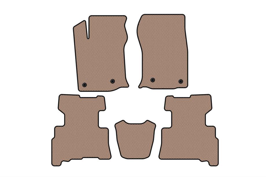 Toyota 4Runner 2009–2024 Gummimåtter Carsuit (2 rækker, 2014-2024, 7-personers, beige) Image