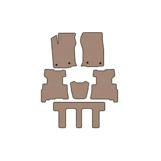 Gummimåtter Carsuit (3 rækker, 2014-2024, 7-personers, beige) foto 1