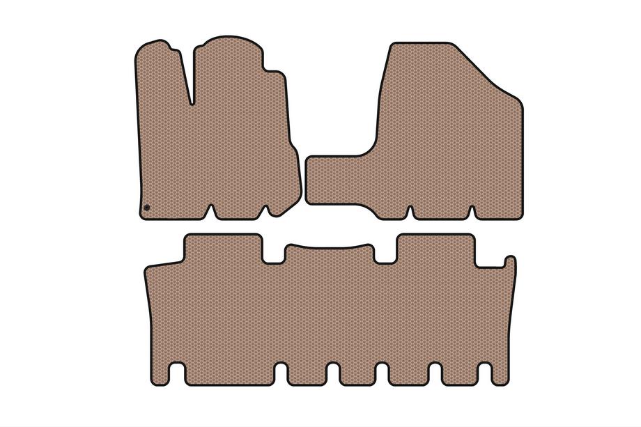 Toyota Sienna 2003–2009 Gummimåtter Carsuit (2 rækker, beige) Foto 1