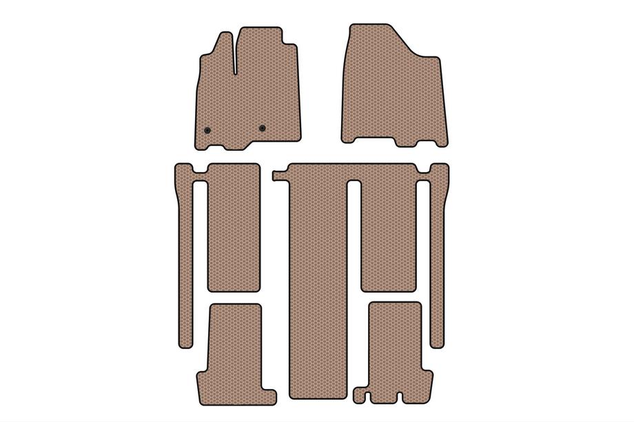 Toyota Sienna 2010–2020 Carsuit gummimåtter til kabine (3 rækker, beige) Image