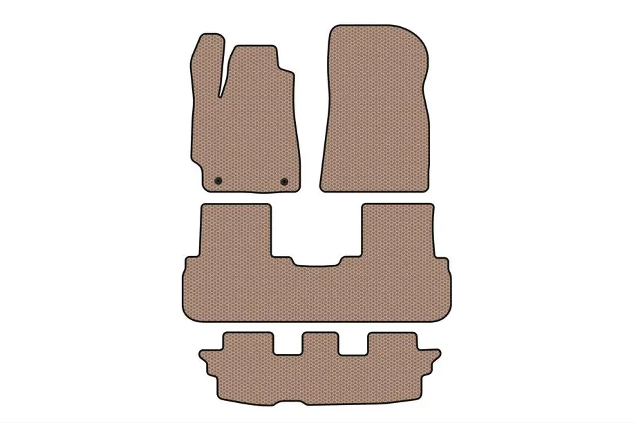 Toyota Highlander 2008–2013 Gummimåtter Carsuit (2 rækker, beige) Image
