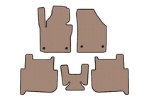 Volkswagen Touran 2003–2010 Gummimåtter Carsuit (2 rækker, 2006-2010, 7-personers, beige) foto 1