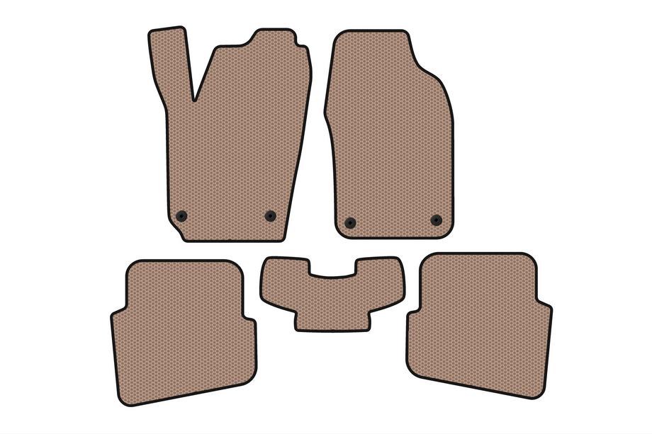 Volkswagen Polo 2001–2009 Gummimåtter Carsuit (HB, 3/5-dørs, beige) Image
