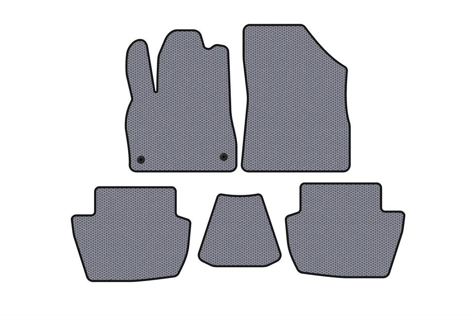 Citroen DS-5 2011–2015 Gummimåtter Carsuit (HB, hybrid/automatgear, grå) Image