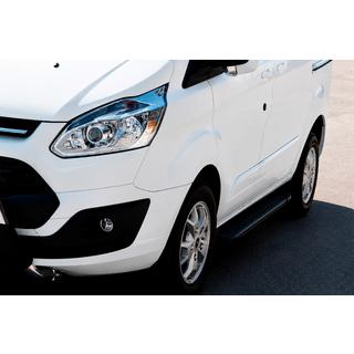 Sidetrin Allmond Black (2 stk., aluminium) Ford Custom 2013–2022 foto 1