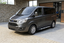 Ford Custom 2013–2022 Sunrise sidetrin (2 stk., aluminium) Lang akselafstand foto 1